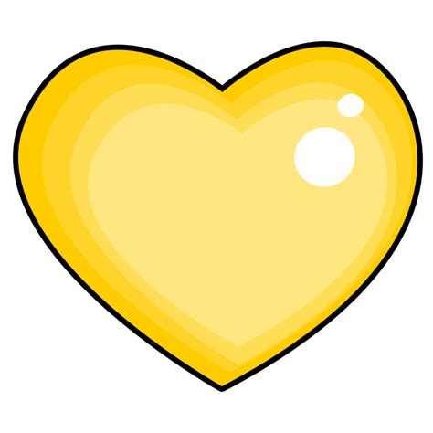 Shiny Yellow Heart 18764711 PNG