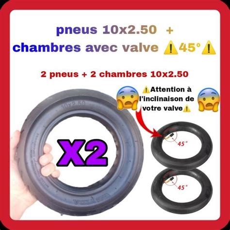 Pneus X Avec Chambres Air Valve Pour Trottinette