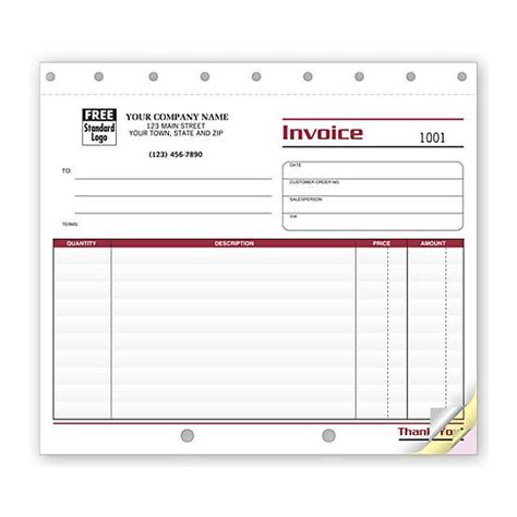 Small Invoice Form With Lines Custom Printed Designsnprint