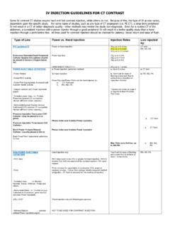 IV INJECTION GUIDELINES FOR CT CONTRAST / iv-injection-guidelines-for ...