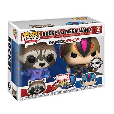 Funko Pop Games Rocket vs Mega Man X 2 Pack Exclusivo Original Moça