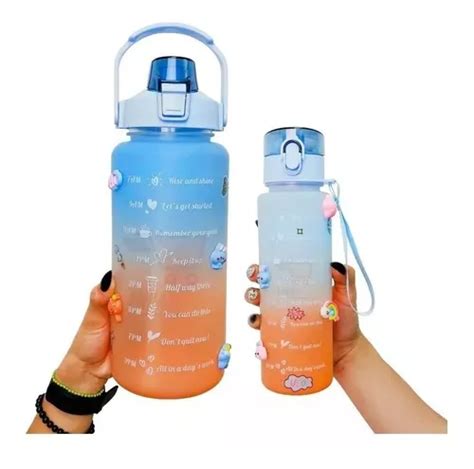 Set Botellas De Agua Deportiva Motivacionales Lts Ml Cuotas Sin