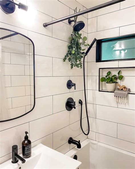 Shower Niche with Black Schluter Trim - Soul & Lane