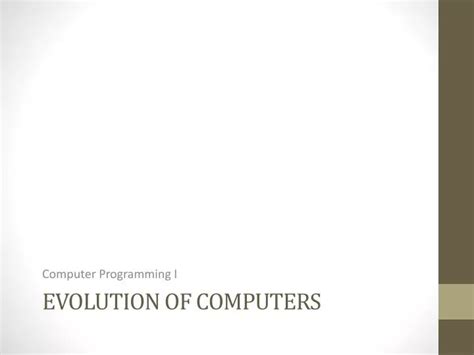 Ppt Evolution Of Computers Powerpoint Presentation Free Download Id 6248833