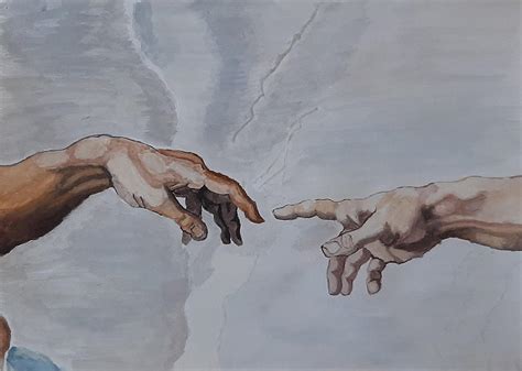 Creation of Adam Painting by Madi Kabdenov - Fine Art America