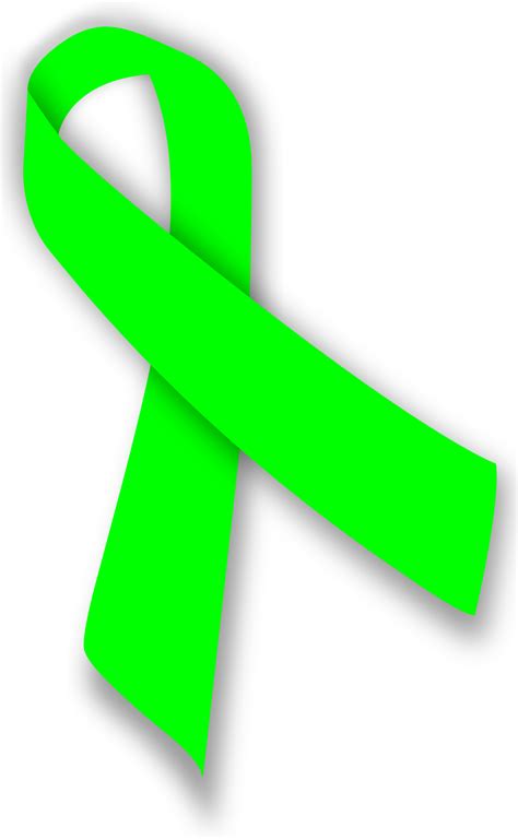 Clip Art Of Green Awareness Ribbons Free Image Download