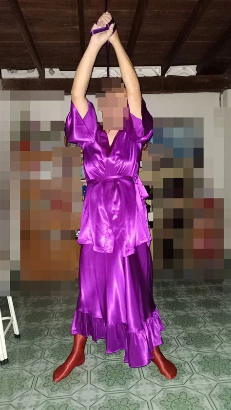 Nightgown Satin Purple 7 Nude Pics XHamster
