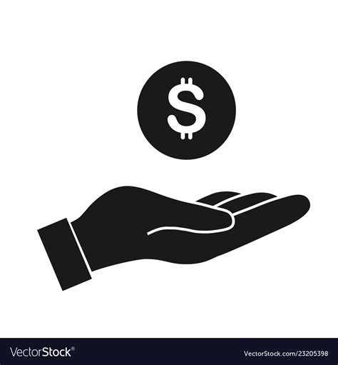 Money in hand icon Royalty Free Vector Image - VectorStock