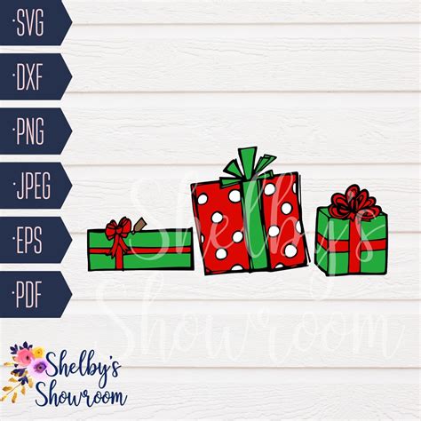 Christmas Presents SVG Christmas Gifts SVG Cut File For Etsy