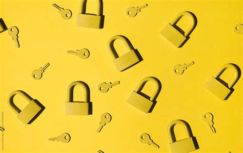 Keys And Locks Yellowyellow By Stocksy Contributor Audshule Stocksy