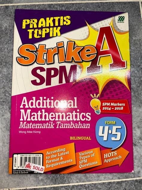 Spm Additional Mathematics Form From Revision Book Hobbies