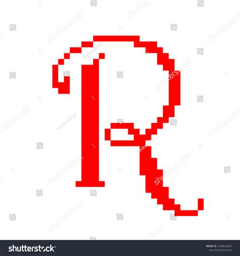 Pixel Art Font R Stock Vector Royalty Free 1349642387 Shutterstock