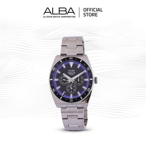 Jual Jam Tangan Stainless Pria Silver Alba Ap Quartz Analog