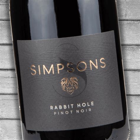 Simpsons Wine Estate Pinot Noir Rabbit Hole 2022 Ratcliffe Co