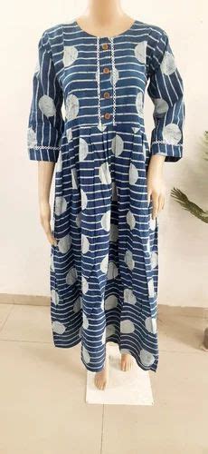 Dabu Cotton Indigo Kurtis, Printed at Rs 399 in Ahmedabad | ID ...