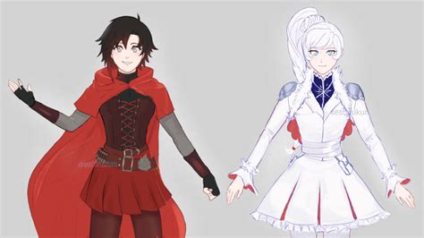 Weiss And Ruby Redesigns Rwby Volume 7 By Seshirukun On Deviantart