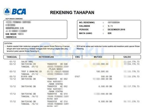 Print Rekening Koran BCA Panduan Mudah Untuk Mencetak Rekening Koran