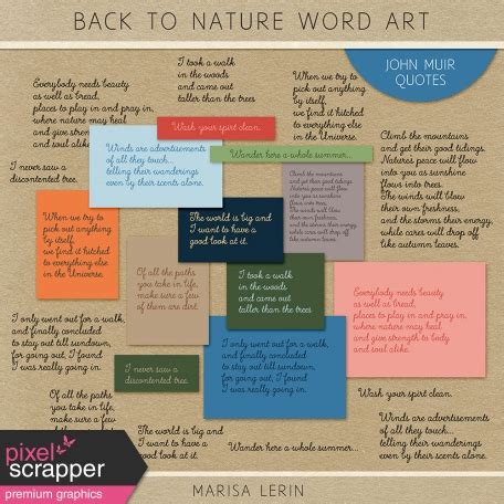 Back to Nature Word Art by Marisa Lerin graphics kit | Pixel Scrapper ...