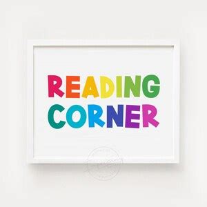 Reading Corner Classroom Art Library Art Kids Room Decor - Etsy