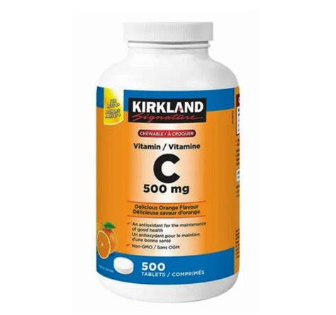 CC Mall 大溫寄物平台 Kirkland Signature Chewable Vitamin C 500mg 500 Tablets