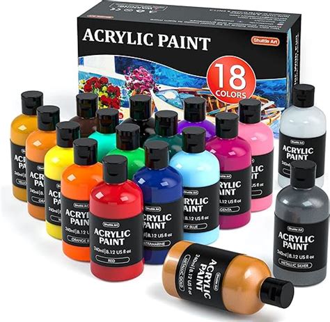 Peinture Acrylique Shuttle Art Set De Couleurs Flacons De Peinture