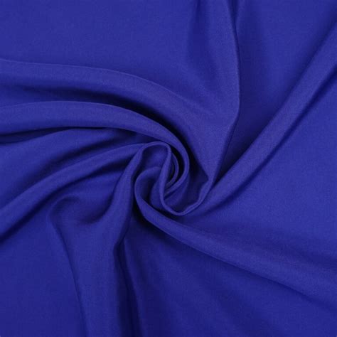 Ply Silk Crepe Royal Blue Sample Gala Fabrics