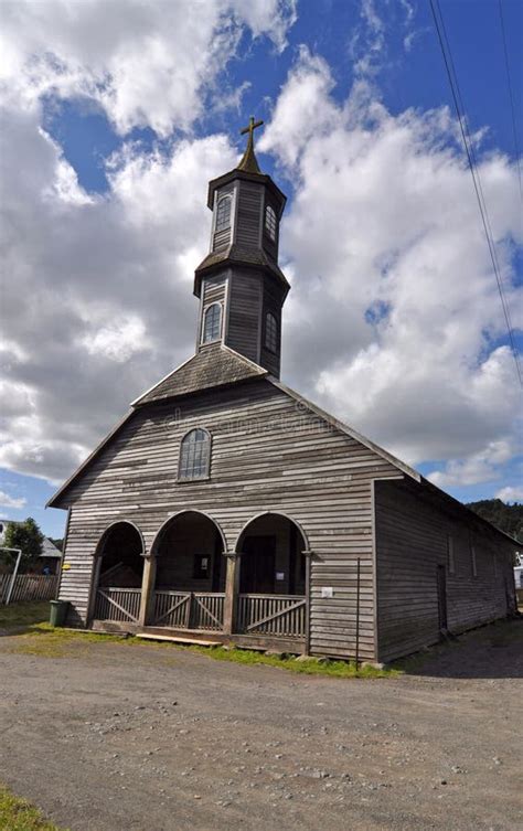 Wooden Church on Chiloe Island, Chile Stock Image - Image of angostura ...