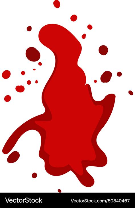 Red blood splatter cartoon Royalty Free Vector Image