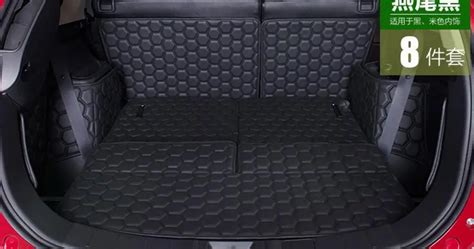 Black 8 Pcs Cargo Liner Car Trunk Mat For Mitsubishi Outlander 2016 7