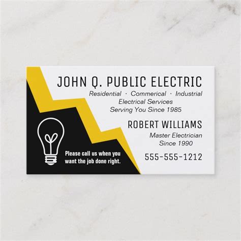 electrician business cards templates - Obdulia Michaud