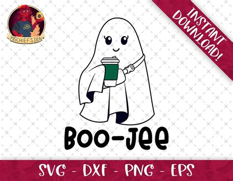 Boo Jee Ghost SVG Bundle Svg Eps Dxf Png Format Bundle Silhouette