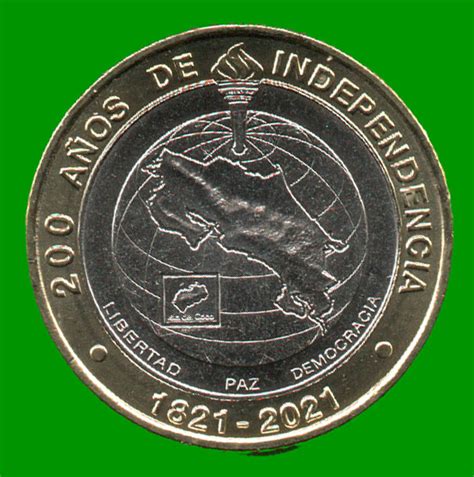 Moneda De Costa Rica Colones Conmemorativa Bimetalica A O