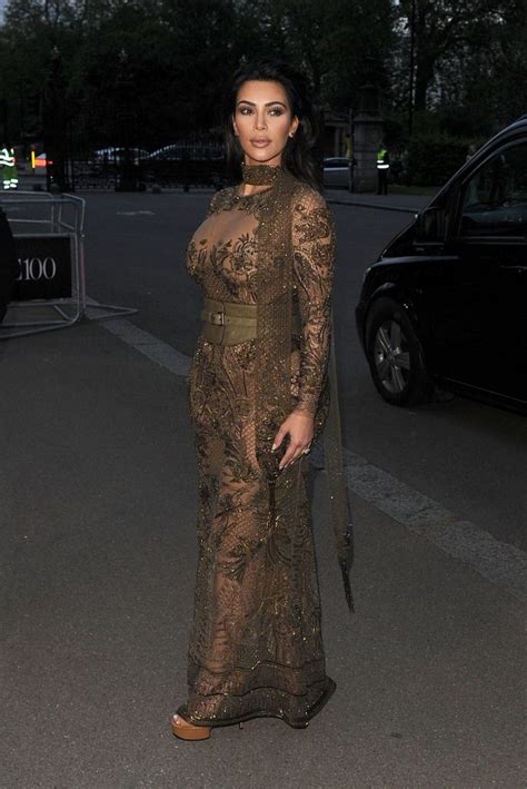 Kim Kardashian In Roberto Cavalli Couture At The 2016 Vogue 100 Gala Dinner