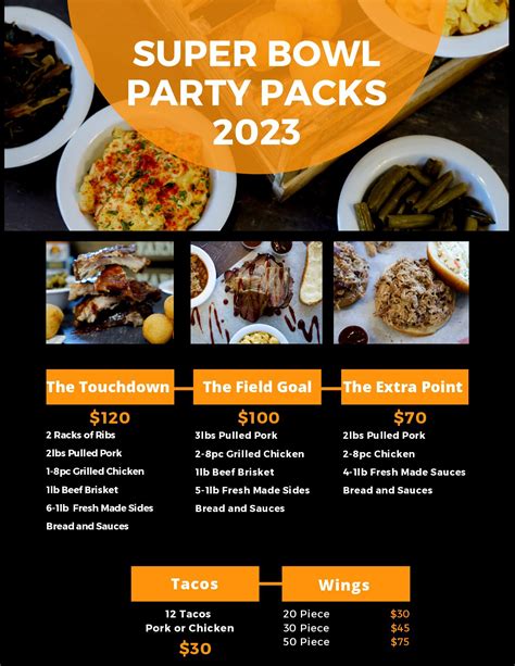 Super Bowl Party Packs Mobile Pig Nic Catering Mobile Pig Nic Catering