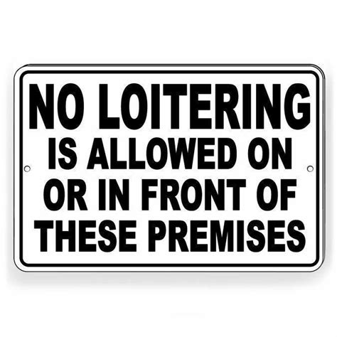 No Loitering Signs Printable