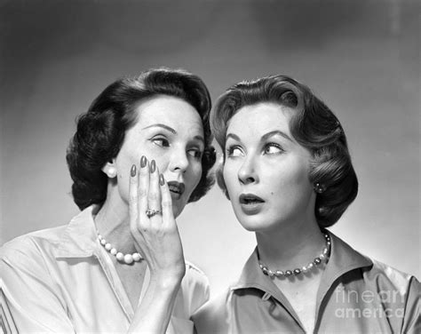 Two Women Gossiping C 1950 60s Photograph By Debrocke Classicstock