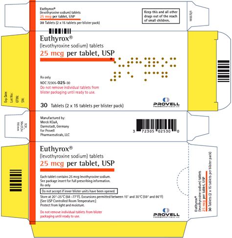 NDC 72305 025 Euthyrox Levothyroxine Sodium