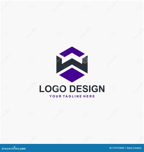 Vector Del Dise O Del Logotipo Del Esquema Del Cubo Dise O Abstracto De