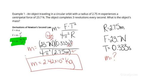 Determining An Objects Mass From Its Orbit In Circular Motion Physics