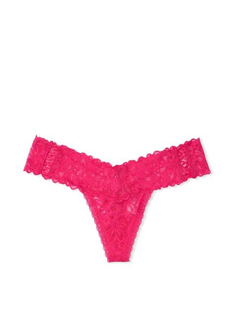 Трусики Victoria S Secret Thong Panty Pink Lace купити недорого в Києві ціна в Україні