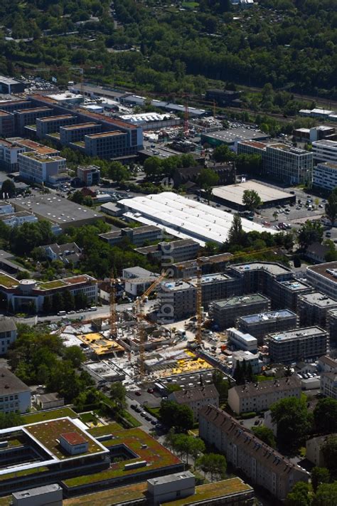 Luftaufnahme Wiesbaden Baustelle Zum Neubau Einer Mehrfamilienhaus