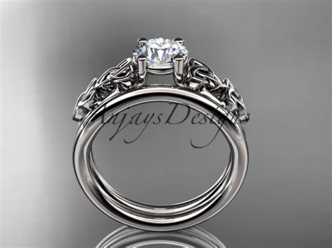 Platinum Celtic Trinity Knot Wedding Ring Engagement Set CT7169S