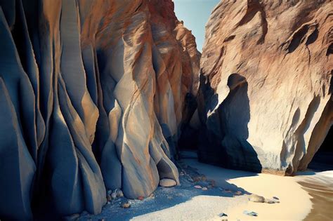 México baja california sur rocas erosionadas generativo ai Foto Premium