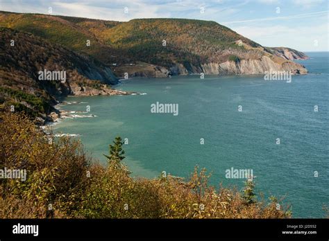 Canada Nova Scotia Cape Breton Cabot Trail Seascape Stock Photo Alamy