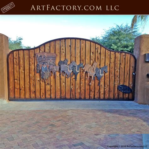 Western Style Security Gate Hand Forged Fine Art Ironwork