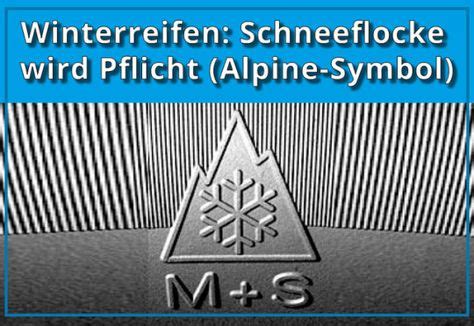 Winterreifen Schneeflocke Wird Pflicht Alpine Symbol Das