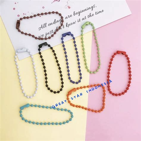 Jual Rantai Biji Lada Warna Ballchain Diy Cm Pcs Pak Shopee