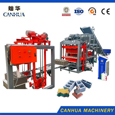 Qt4 25 Automatic Hollow Brick Machinery Concrete Cement Block Making