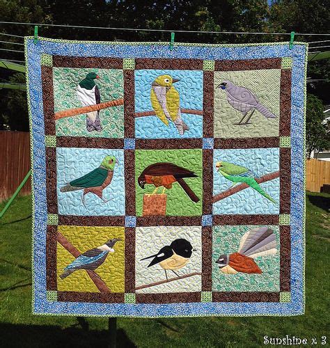 Nz Native Birds Quilt Bird Quilt Bird Quilt Blocks Quilts