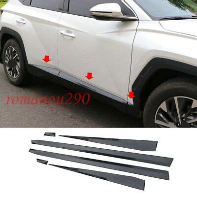 For Hyundai Tucson 2022 2023 Carbon Fiber Look Side Door Body Molding